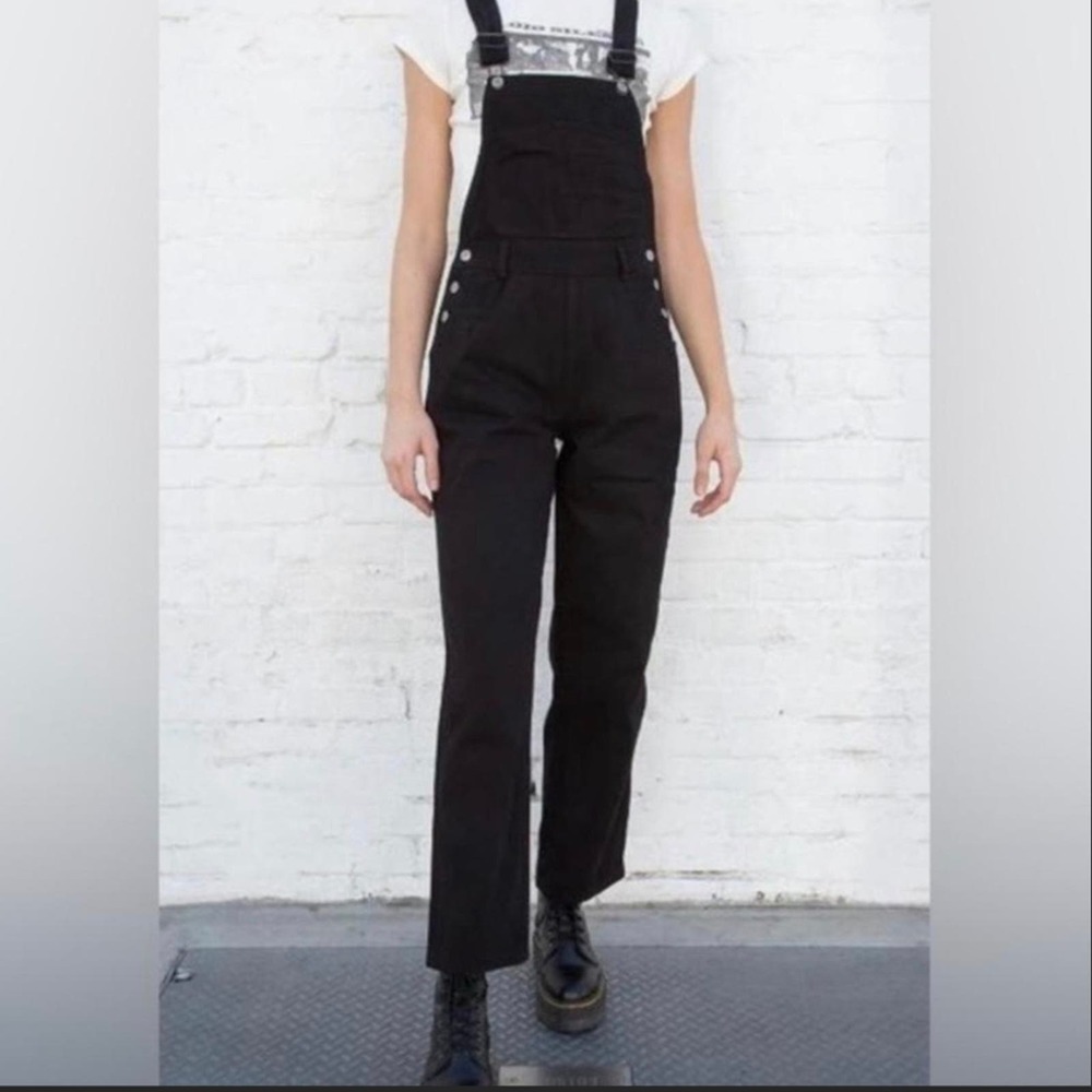 Brandy Melville Black Denim Overalls Jumpsuit